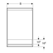 Geberit Spiegelschrank One 60x90x15cm, m N, 1 T, An L, s m/Al pb-5