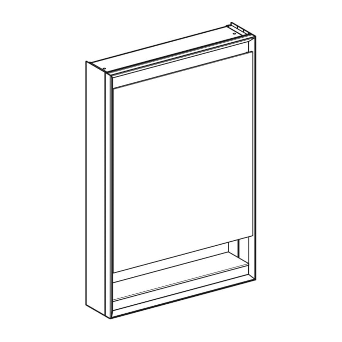 Geberit Spiegelschrank One 60x90x15cm, m N, 1 T, An R, w/A pb