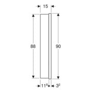 Geberit Spiegelschrank One 75x90x15cm, AL el, m N + ComL, 2 Tür.-2