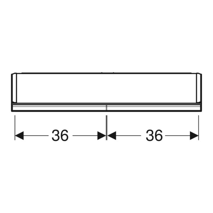 Geberit Spiegelschrank One 75x90x15cm, AL el, m N + ComL, 2 Tür.