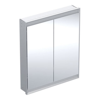 Geberit Spiegelschrank One 75x90x15cm, AL elox., m ComfortL, 2 Tür.