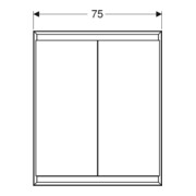 Geberit Spiegelschrank One 75x90x15cm, AL elox., m ComfortL, 2 Tür.-4
