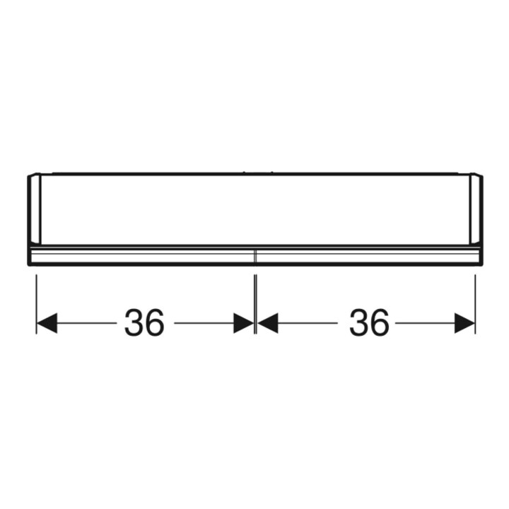 Geberit Spiegelschrank One 75x90x15cm, AL elox., m ComfortL, 2 Tür.