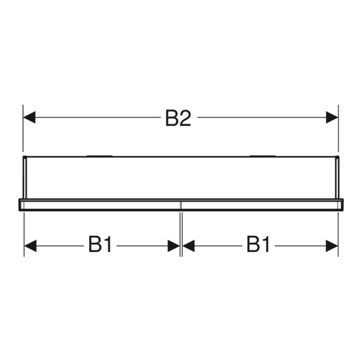 Geberit Spiegelschrank One 75x90x15cm, s m/Al pb, m ComL, 2 Tür.
