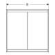 Geberit Spiegelschrank One 75x90x15cm, s m/Al pb, m ComL, 2 Tür.
