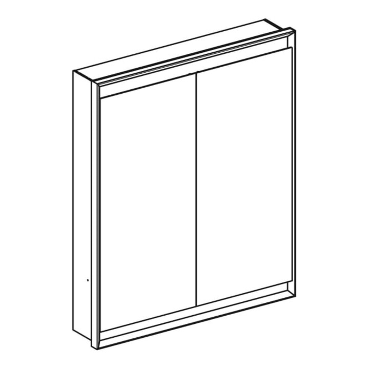 Geberit Spiegelschrank One 75x90x15cm, w/A pb, m ComfortL, 2 Tür.