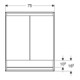 Geberit Spiegelschrank One 75x90x15cm, w/A pb, m N + ComL, 2 Tür.-2