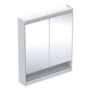 Geberit Spiegelschrank One 75x90x15cm, w/A pb, m N + ComL, 2 Tür.