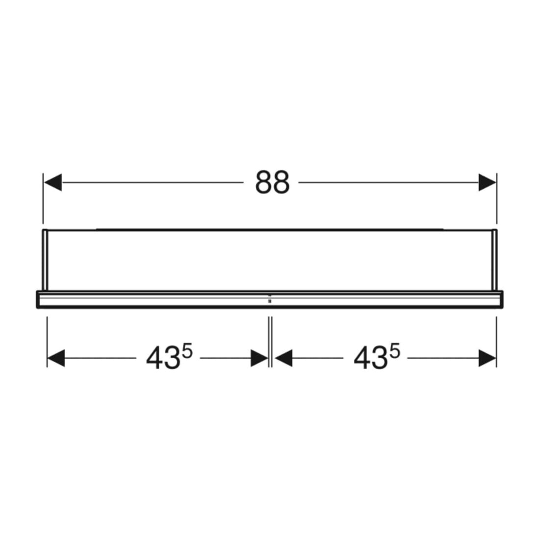 Geberit Spiegelschrank One 90x90x15cm, AL el, m N + ComL, 2 Tür.