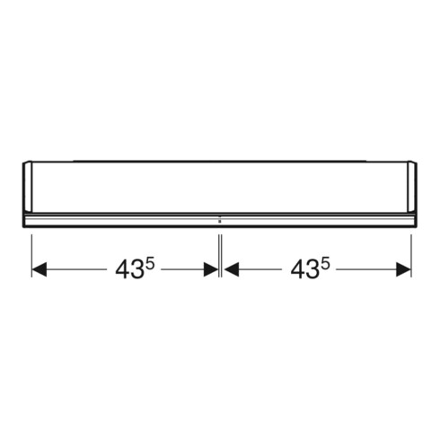 Geberit Spiegelschrank One 90x90x15cm, AL elox., m ComfortL, 2 Tür.