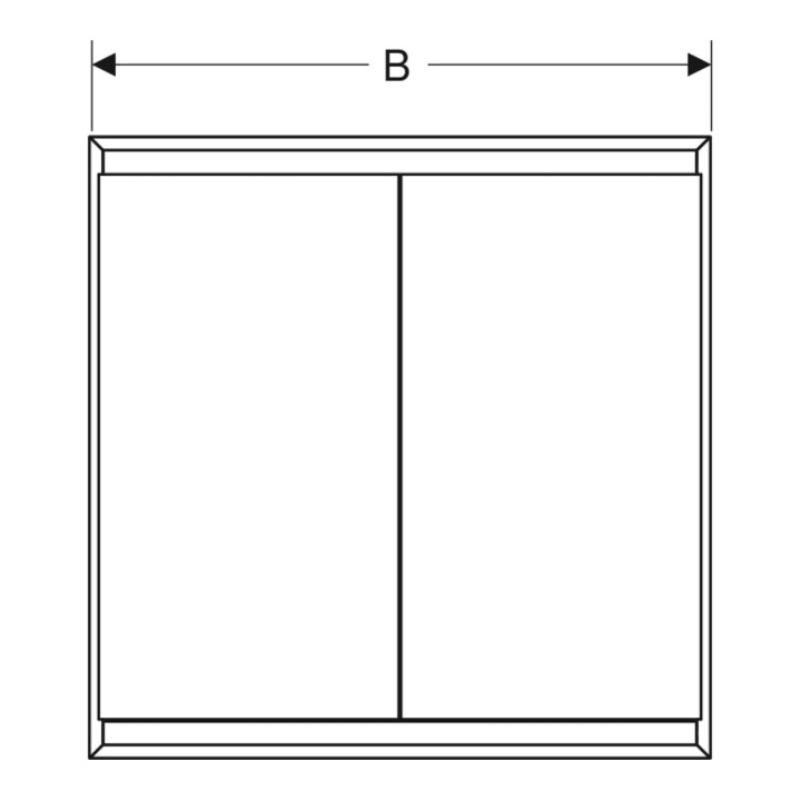 Geberit Spiegelschrank One 90x90x15cm, s m/Al pb, m ComL, 2 Tür.