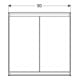 Geberit Spiegelschrank One 90x90x15cm, w/A pb, m ComfortL, 2 Tür.-4