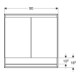 Geberit Spiegelschrank One 90x90x15cm, w/A pb, m N + ComL, 2 Tür.-5
