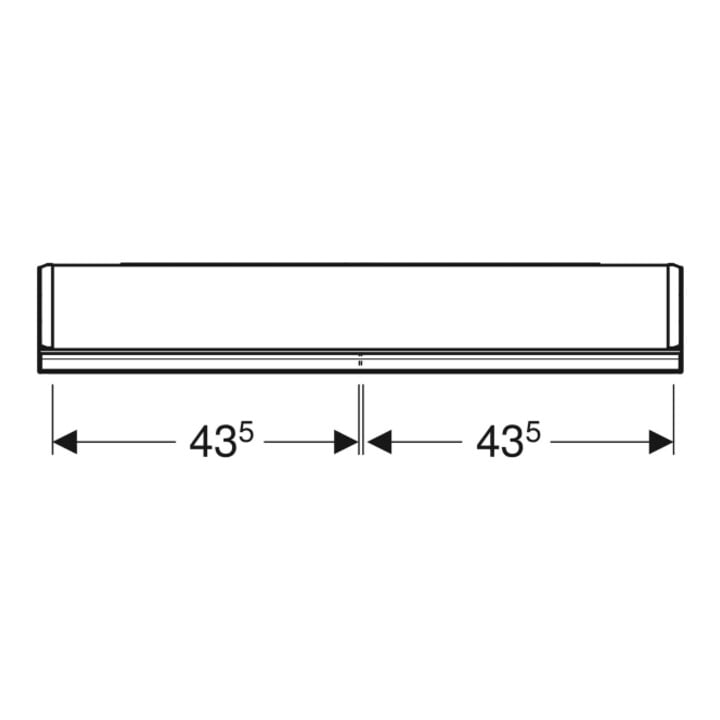 Geberit Spiegelschrank One 90x90x15cm, w/A pb, m N + ComL, 2 Tür.