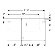 Geberit Spiegelschrank Option 120x70x15cm, mit Beleuchtung, 3 Türen-5