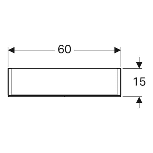 Geberit Spiegelschrank Option 60x70x15mm, mit Beleuchtung, 2 Türen