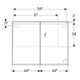 Geberit Spiegelschrank Option 90x70x15mm, mit Beleuchtung, 2 Türen