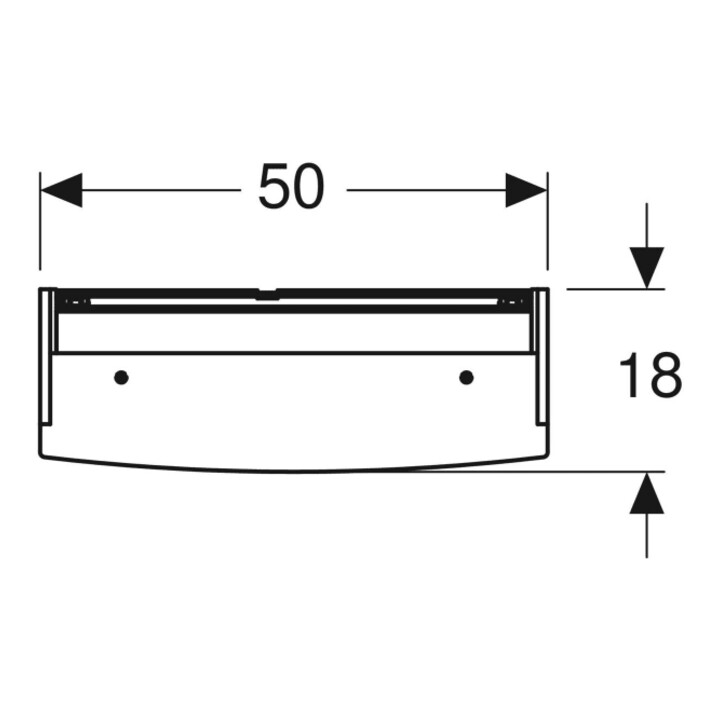 Geberit Spiegelschrank Option Basic 50x67,5x14cm, m Bel ob, 2 Tür., we.
