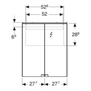 Geberit Spiegelschrank Option Basic 55x67,5x14cm, m Bel ob, 2 Tür., we.-5