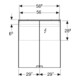 Geberit Spiegelschrank Option Basic 60x67,5x14cm, m Bel ob, 2 Tür., we.-5