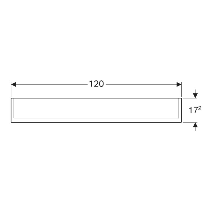 Geberit Spiegelschrank Option Plus 120x70x17,2cm, mit Beleuchtung, 3 Türen
