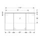 Geberit Spiegelschrank Option Plus 120x70x17,2cm, mit Beleuchtung, 3 Türen