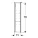Geberit Spiegelschrank Option Plus 120x70x17,2cm, mit Beleuchtung, 3 Türen