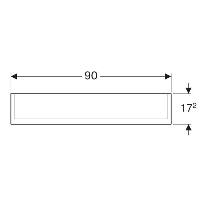 Geberit Spiegelschrank Option Plus 90x70x17,2cm, mit Beleuchtung, 3 Türen