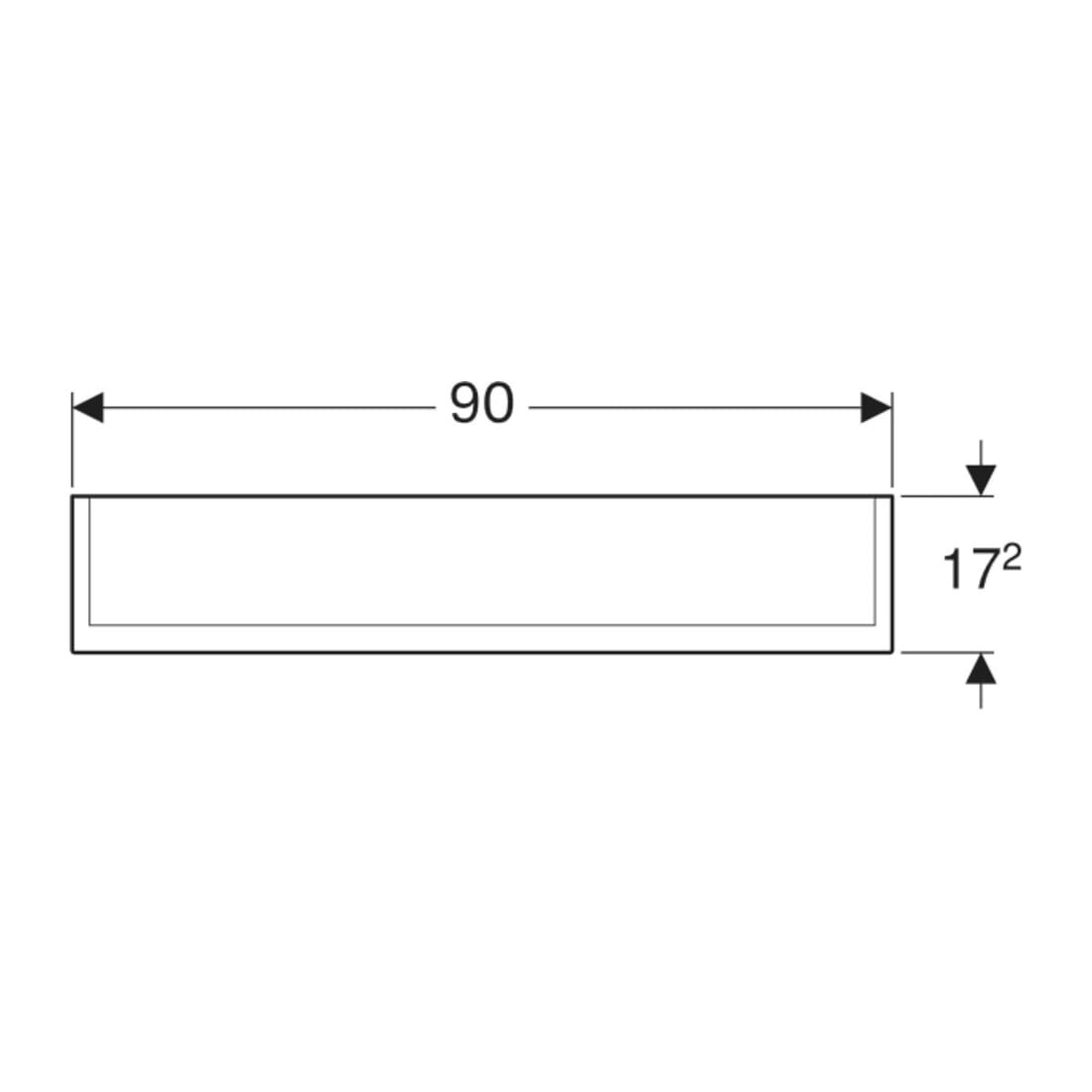 Geberit Spiegelschrank Option Plus 90x70x17,2cm, mit Beleuchtung, 3 Türen
