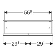 Geberit Spiegelschrank Renova Plan 58,8cm, we., lack. hochgl., mit 2 Türen-5