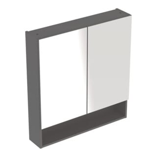 Geberit Spiegelschrank Renova Plan 78,8cm, lava, lackiert matt, mit 2 Türen