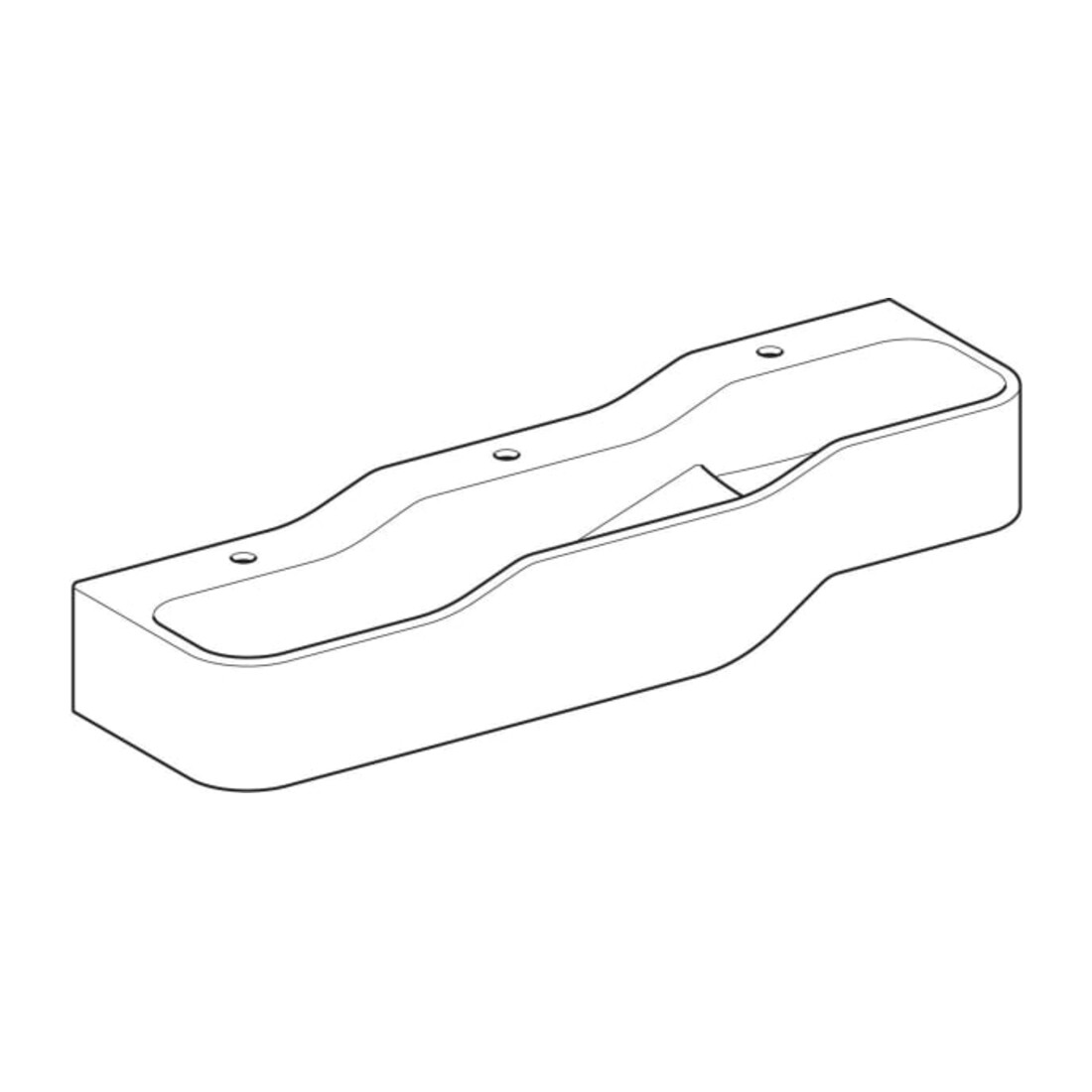 Geberit Spiel/Waschlandschaft Bambini 140cm, 3 WP, tief. B li, w-a, o. Dek.