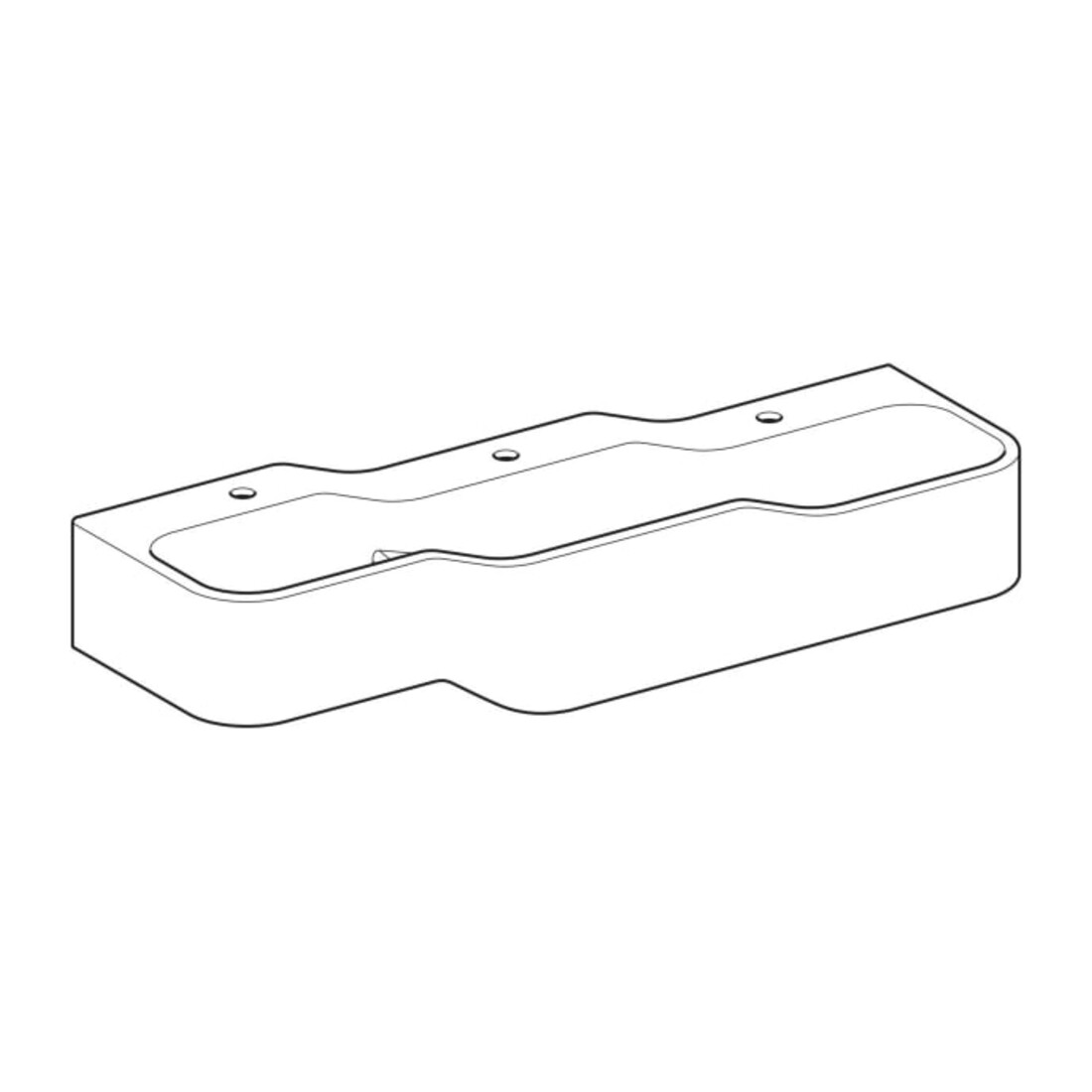 Geberit Spiel/Waschlandschaft Bambini 140cm, 3 WP, tief. B re, w-a, o. Dek.