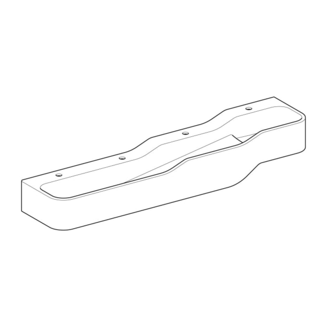 Geberit Spiel/Waschlandschaft Bambini 180cm, 4 WP, tief. B li, w-a, o. Dek.