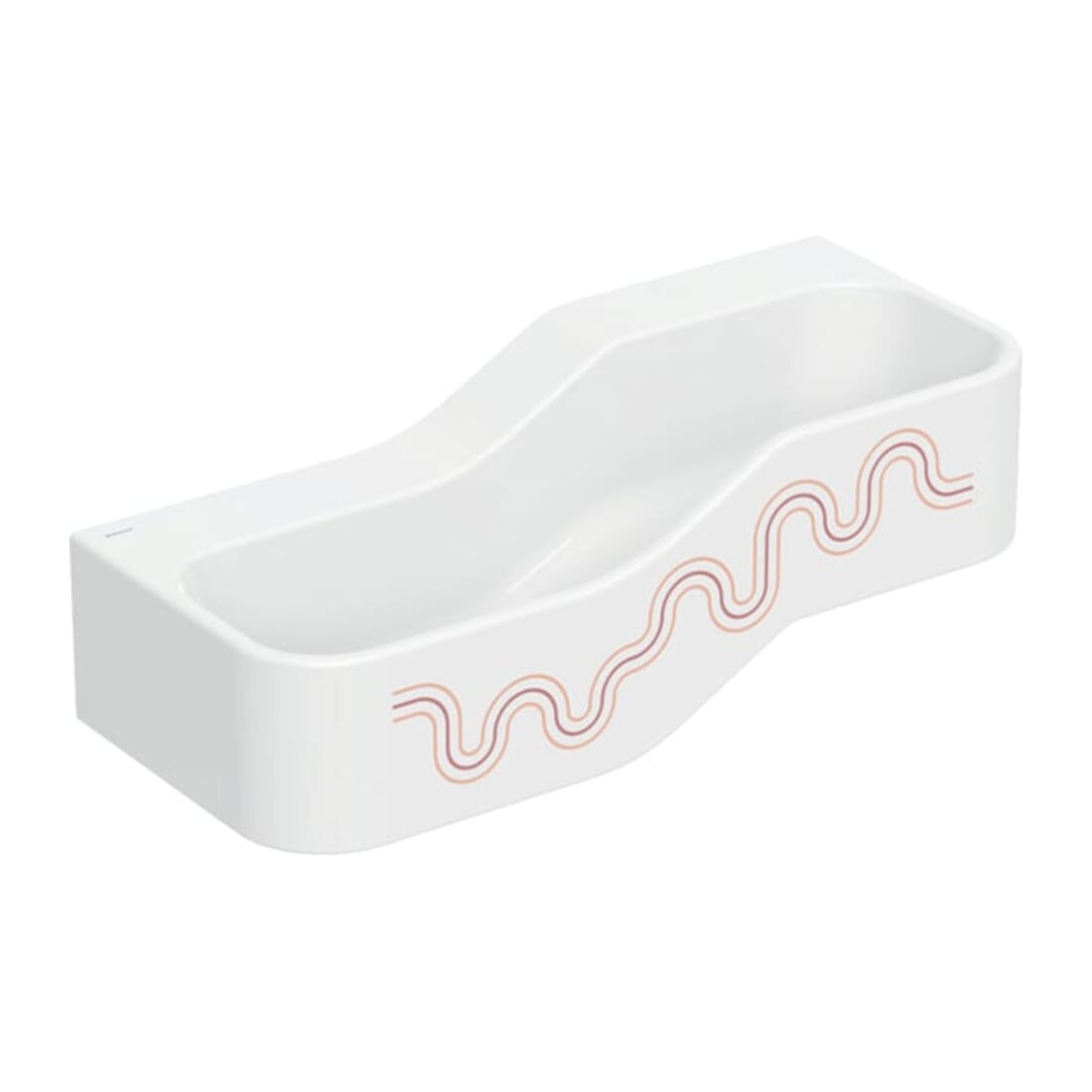 Geberit Spiel/Waschlandschaft Bambini 90cm, 2 WP, tief. B li, w-a, k.rot / or.
