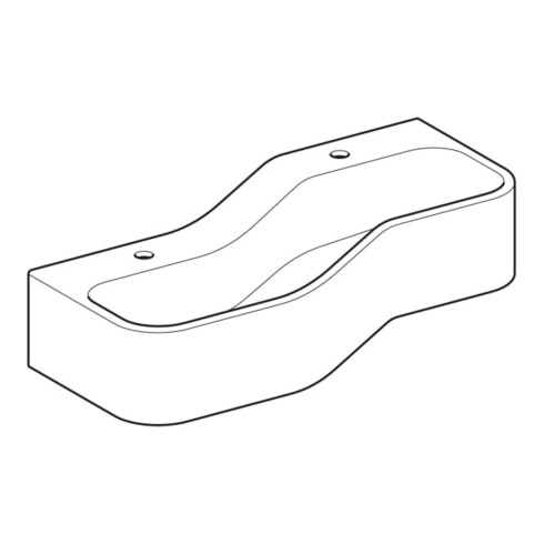 Geberit Spiel/Waschlandschaft Bambini 90cm, 2 WP, tief. Beck. li, w-a, o. Dek.