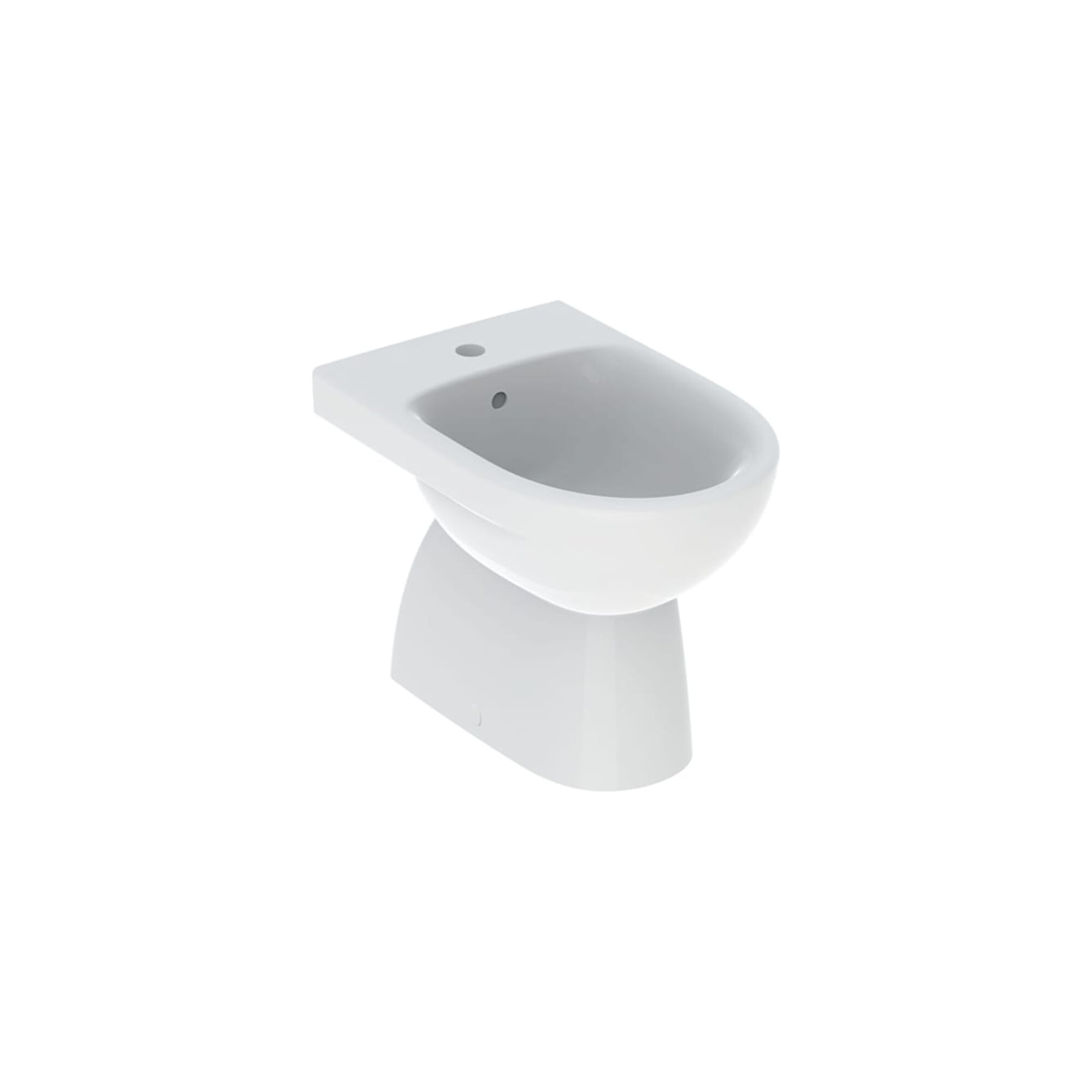 Geberit Stand-Bidet Renova mit Überlauf, teilgeschlossen, weiß