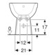 Geberit Stand-Bidet Renova mit Überlauf, teilgeschlossen, weiß-5