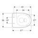 Geberit Stand-Flachspül-WC Renova 6 l, Abg. hor, rimfree, weiß KeraTect-5