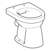 Geberit Stand-Flachspül-WC Renova 6 l, Abgang horizontal, rimfree, weiß-2