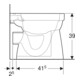 Geberit Stand-Flachspül-WC Renova 6 l, Abgang horizontal, rimfree, weiß
