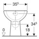 Geberit Stand-Flachspül-WC RENOVA Abgang horizontal weiß-1