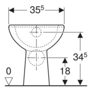 Geberit Stand-Flachspül-WC RENOVA Abgang horizontal weiß