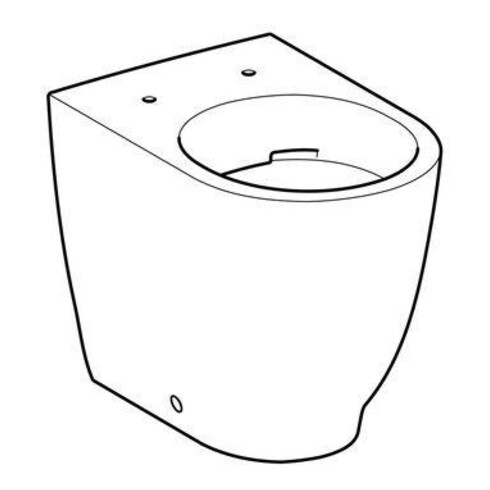 Geberit Stand-WC, Tiefspüler Acanto 4,5 l, erh, wandb, ges, rimf, we. K-Tect