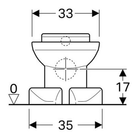 Geberit Stand-Tiefspül-WC BAMBINI Abgang horizontal weiß