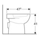 Geberit Stand-Tiefspül-WC RENOVA teilgeschlossene Form Abgang horizontal weiß-4