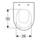 Geberit Stand-Tiefspül-WC RENOVA teilgeschlossene Form Abgang horizontal weiß