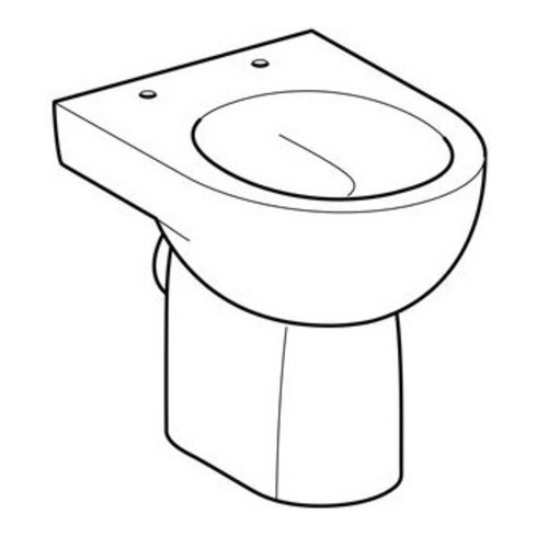 Geberit Stand-Tiefspül-WC RENOVA teilgeschlossene Form Abgang horizontal weiß