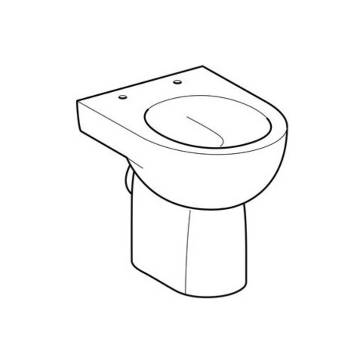 Geberit Stand-Tiefspül-WC RENOVA teilgeschlossene Form Abgang horizontal weiß
