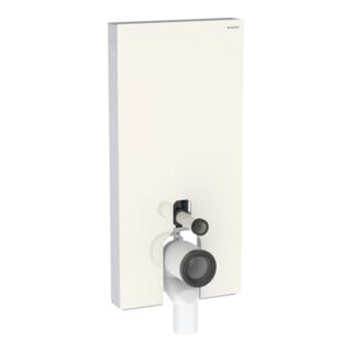 Geberit Stand-WC-Modul Monolith Bauh. 101cm, Fr. Gl. sand-grau, S. Alu